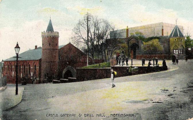 Postcard of Nottingham Drill Hall - 1911 - Click to go to next postcard - Paisley 1